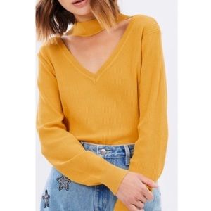 Minkpink Rise Keyhole Jumper Knit Sweater Marigold